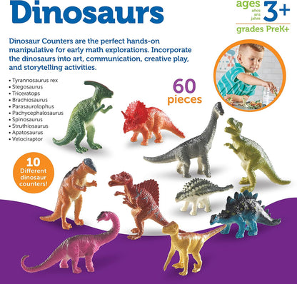Learning Resources Farm Animal Counters - 60 Pieces, Ages 3+ Toddler Learning Toys, Farm Animals Toys, Develops Counting and Matching Skills