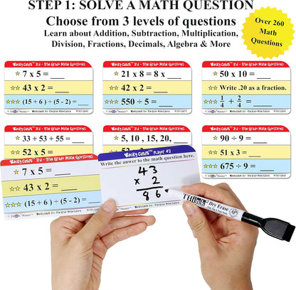 Think2Master Wacky Cards Practicing Math Including Addition, Subtraction & Multiplication.
