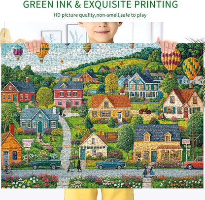 Puzzles for Adults 1000 Pieces,Seaview Campground Jigsaw Puzzle with 1:1 HD Poster, Perfect Interlocking No Dust, Stress Relief Ideal Gift for Family Games