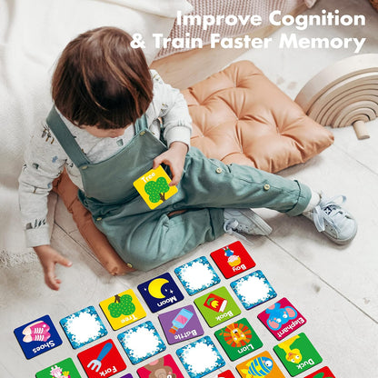 Memory Matching Game, 72 PCS Sight Words Matching Cards for Kids, 36 Pairs Memory Cards, Educational Toy for Children to Learn Sight Words 5+ Years Old