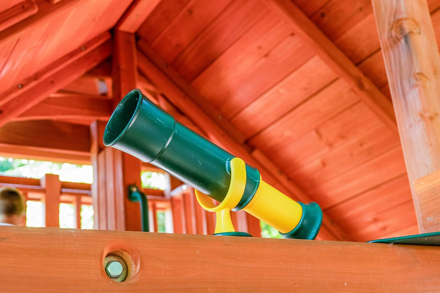 Jack and June Signature Green and Yellow Telescope Playset Attachment Featuring 360 Degree Spin