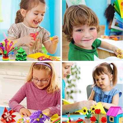 YITOHOP Arts Craft Supplies for Kids, 1000+ PCS Toddler DIY Craft Art Supply Set Include Pipe Cleaners, Pom Poms, Storage Box, 2026 Christmas Holiday Gift for 4-12 Years Old Boys and Girls
