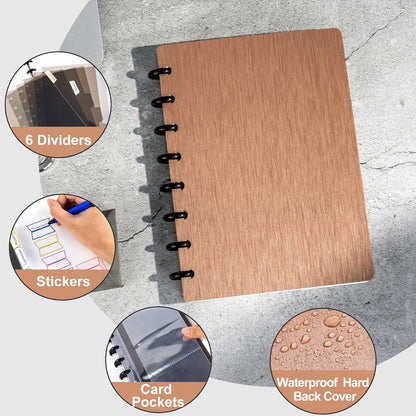 Discbound Notebook Refills for 11 Discs Notebooks 8.6 in x 12 in Letter Size 120 Sheets Multi-Subject Project Lined Pages Customizable Removable Pages(100 GSM) Heavyweight Planing Paper
