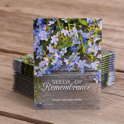 Grateful Memories Dove with Bird and Butterfly Mix Seed Favor Packets - Gardening Gifts - Wild Flower Seeds for Planting - Garden or Indoor Plant Flowers - Growing Plants in Memory