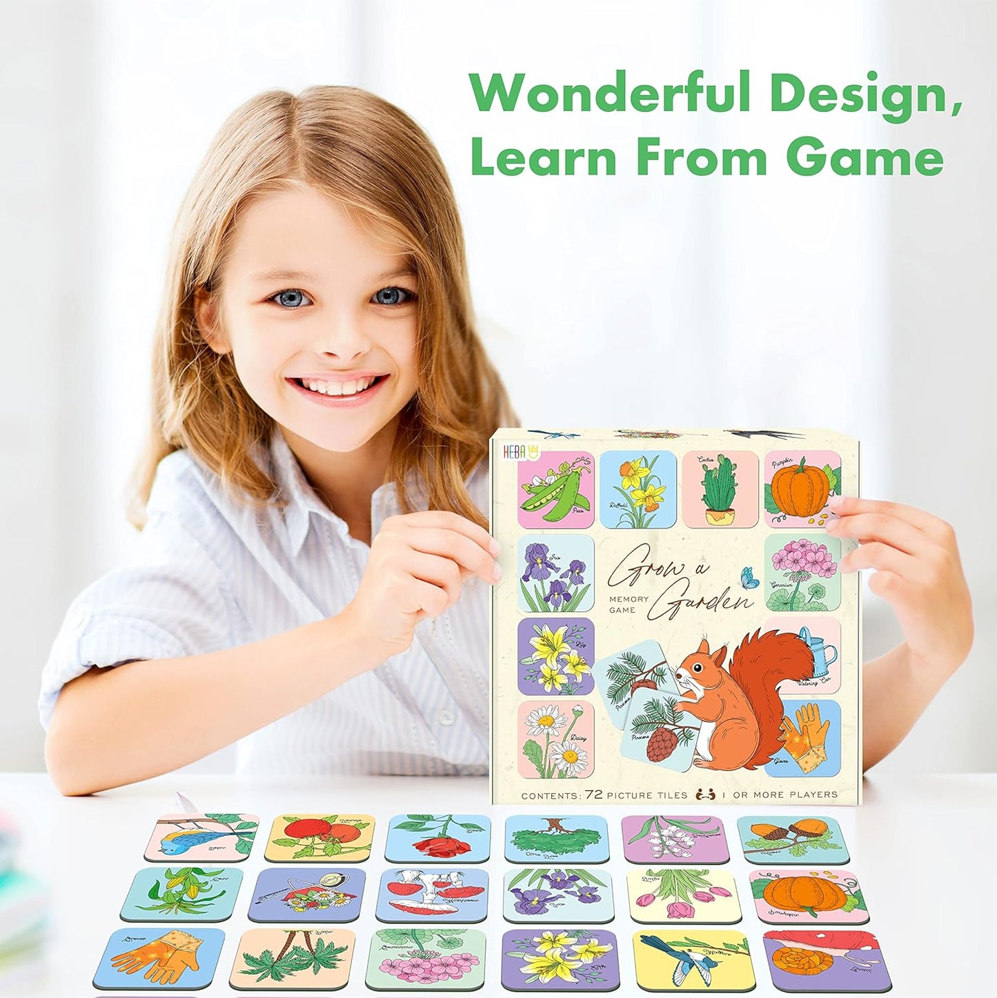 Memory Matching Game, 72 PCS Sight Words Matching Cards for Kids, 36 Pairs Memory Cards, Educational Toy for Children to Learn Sight Words 5+ Years Old