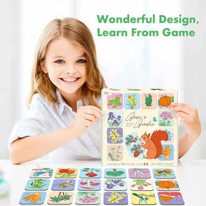 Memory Matching Game, 72 PCS Sight Words Matching Cards for Kids, 36 Pairs Memory Cards, Educational Toy for Children to Learn Sight Words 5+ Years Old