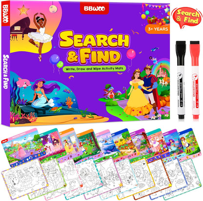 Search and Find Activity Books for Kids Ages 3-5, Travel Games Toys for Car Airplane, Road Trip Activities for Kids Games 4-8, Preschool Learning Activities, Educational Seek Game,Gifts for Boys Girls