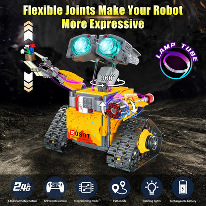 Yerloa Robot Building Kit STEM Gifts for Ages 8-13 with App & Remote Control, 5 in 1 Building Set Coding Robotic Toys for Ages 6 7 8 9 10 11 12 Years Old Boy Girl Easter Birthday Gifts (673pcs)