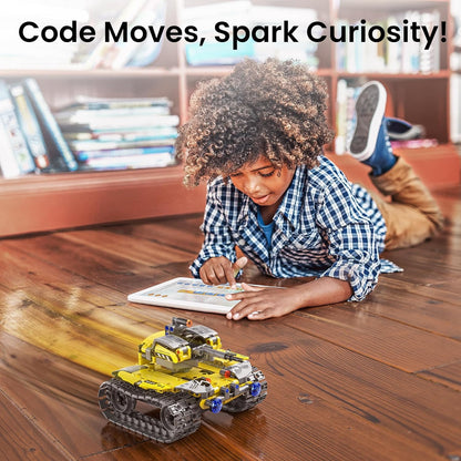 Mibido Robot Building Kit with Remote Control STEM Gifts for Kids Boys Ages 8-14, Technic Coding Robotic Toys for Teen‘s Birthday, Build 5in1 Models with 488 Pieces