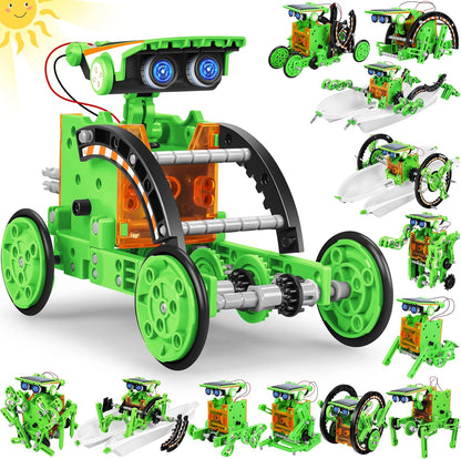 STEM 13-in-1 Education Solar Power Robots Toys for Boys Age 8+, Educational Toy DIY Science Kits for Kids, Building Experiment Robotics Set Birthday Gifts for 8+ Years Old Boys and Girls
