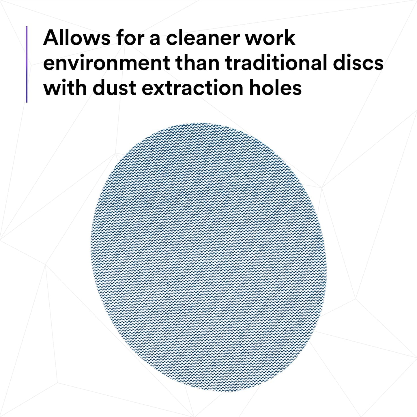 3M Xtract Net Disc 310W, 320+, 8 in, Die 800L, Pack of 50 Hook and Loop Sanding Discs, Virtually Dust-Free, Value Option for Metal, Wood, Composites, Stock Removal, and Fine Finishing