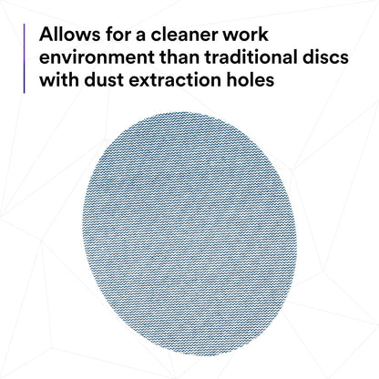 3M Xtract Net Disc 310W, 320+, 8 in, Die 800L, Pack of 50 Hook and Loop Sanding Discs, Virtually Dust-Free, Value Option for Metal, Wood, Composites, Stock Removal, and Fine Finishing