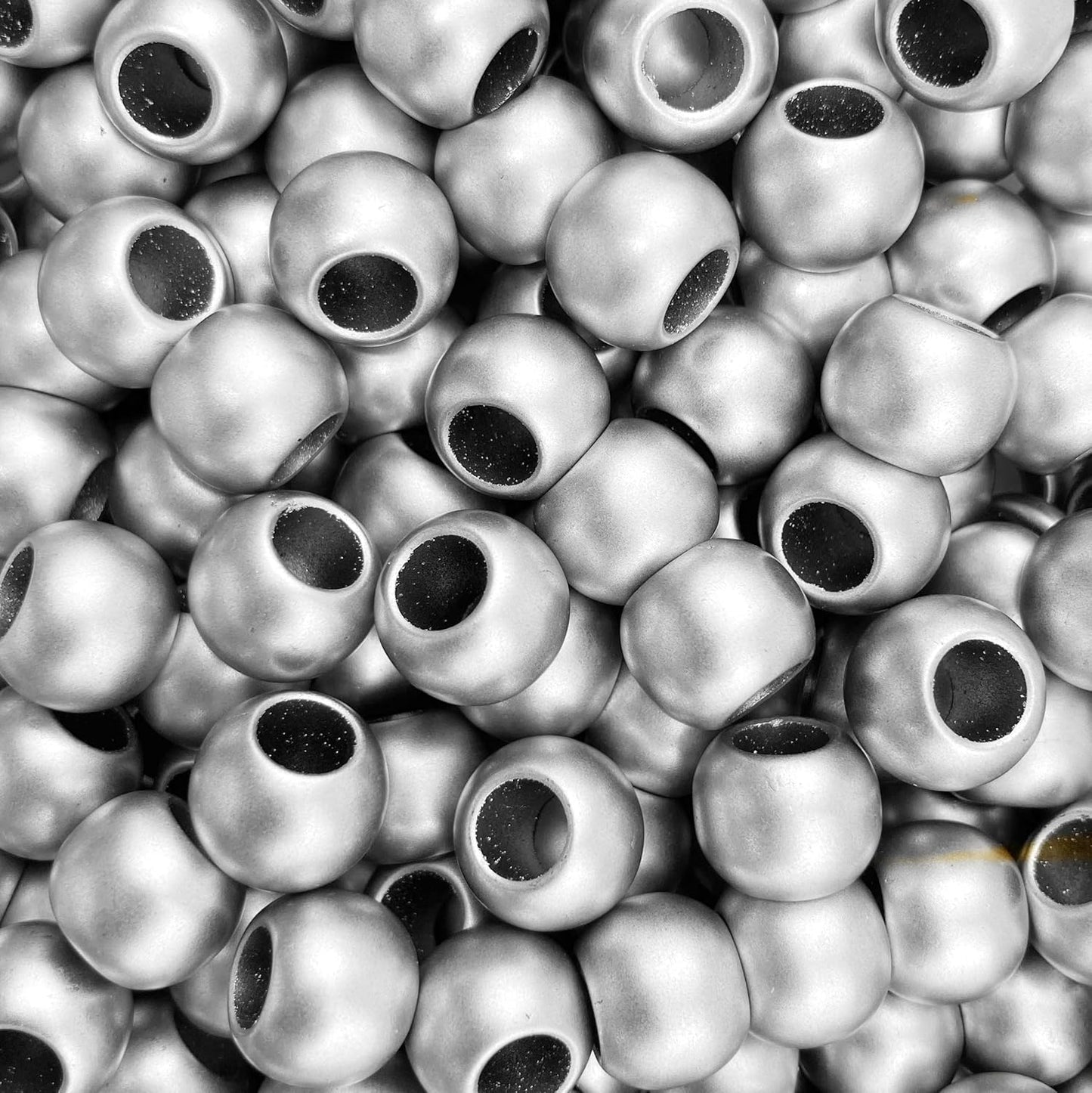 300 Acrylic Large Hole Beads for Crafts and for Hair 10mm x 12mm Acrylic Barrel Beads with 5.7mm Large Hole, Glossy Primary Assortment
