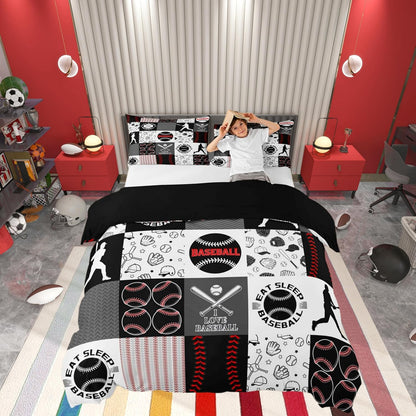 Drum Kit Duvet Cover,Kids Musical Instruments Bedding Set,Rock Music Comforter Cover for Boys Girls Room Decor,Neon Lighting Lightweight Bedspread Cover Twin Size with 1 Pillow Case(No Comforter)