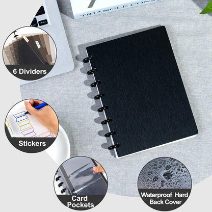 Discbound Notebook Refills for 11 Discs Notebooks 8.6 in x 12 in Letter Size 120 Sheets Multi-Subject Project Lined Pages Customizable Removable Pages(100 GSM) Heavyweight Planing Paper