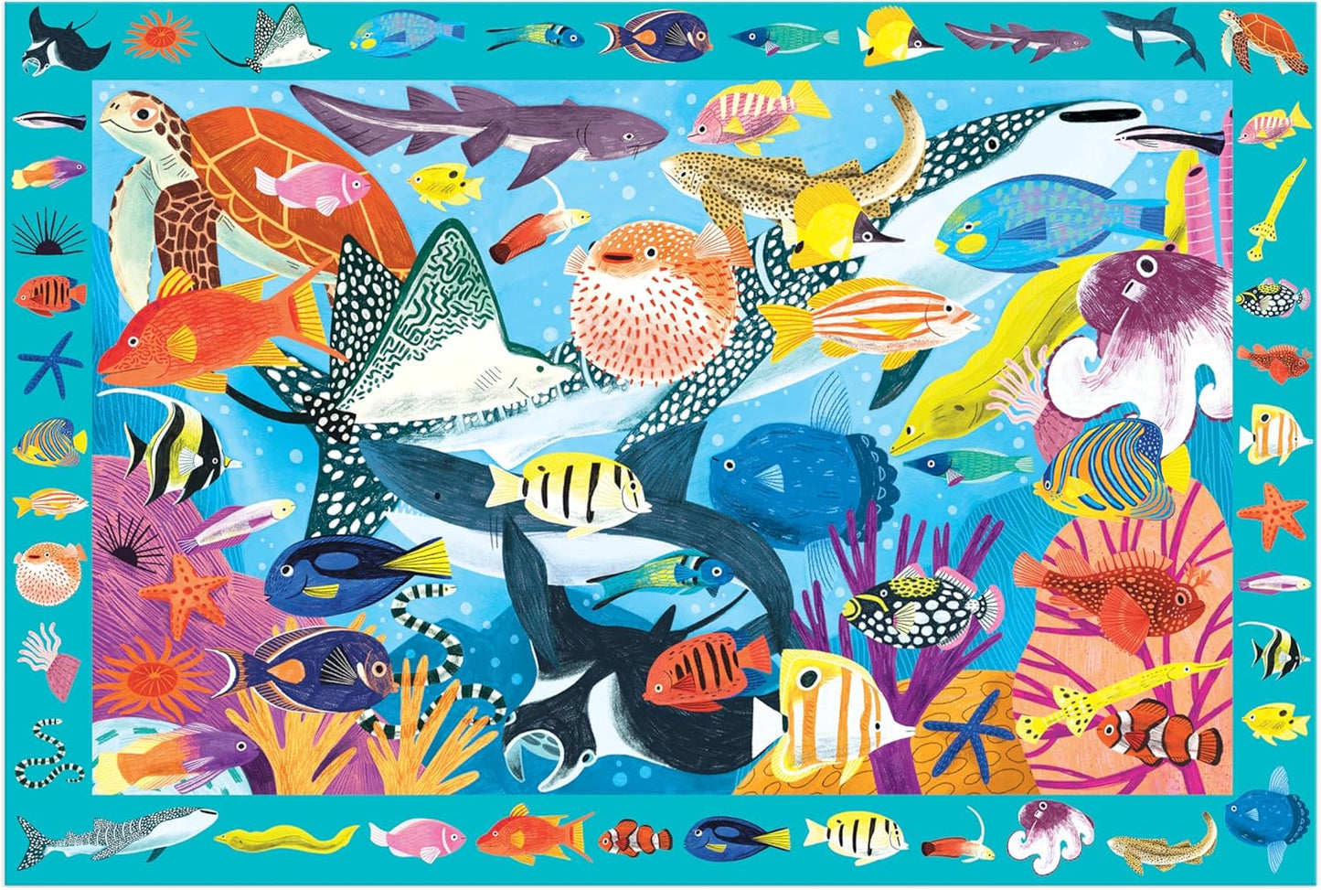 Mudpuppy Arctic Life Search & Find Puzzle, 64 Pieces, 23”x15.5” – For Kids Age 4-7 - Colorful Illustrations of Animals, Fish, Birds Living in the Arctic – Complete Puzzle to Find 40+ Hidden Images