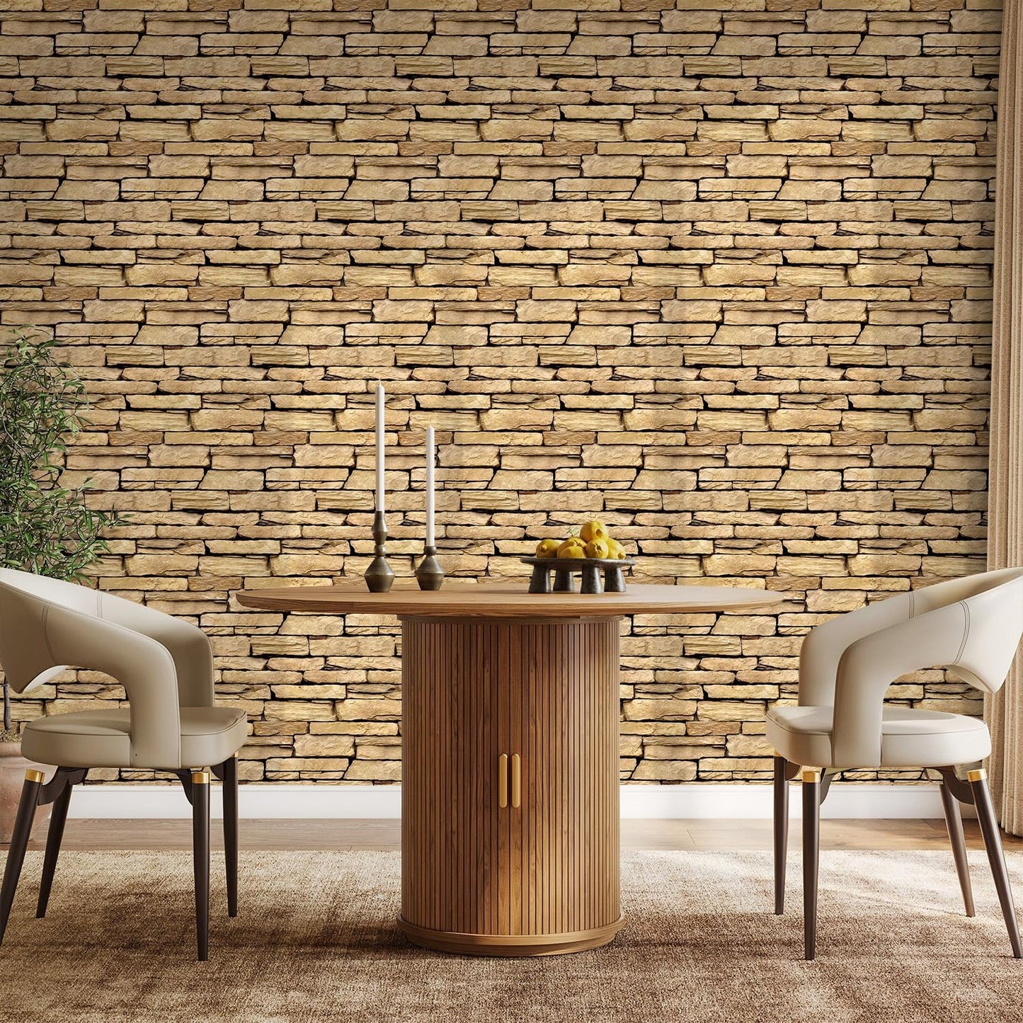 COMSTICKC 3D Faux Gray Stone Wall Sticker Peel and Stick Wall Panels,10 Pcs of 12"X12",Ultra-Light Thin PVC Decorative Tiles Rocks Stone Backsplash Interior Decor,Paintable