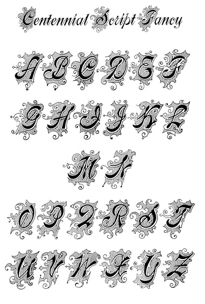 Script and Cursive Alphabets: 100 Complete Fonts (Lettering, Calligraphy, Typography)