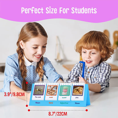 CVC Word Flip Chart - Double Sided 40 Short Vowel Word Flashcards, Freestanding, Educational Learning Tool for School Supplies