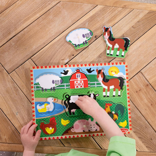 Melissa & Doug Pets Wooden Peg Puzzle (8 pcs)