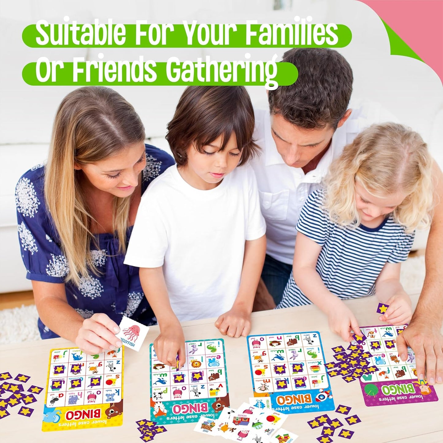 Sight Word Bingo Game, 144 Sight Words Learn to Read Level 1 & Level 2 Bingo Board Game Dolch's & Fry's Words Lists for Kindergarten and Preschool, Grade 1st, 2nd, Kids 4-8 (Up to 25 Players)