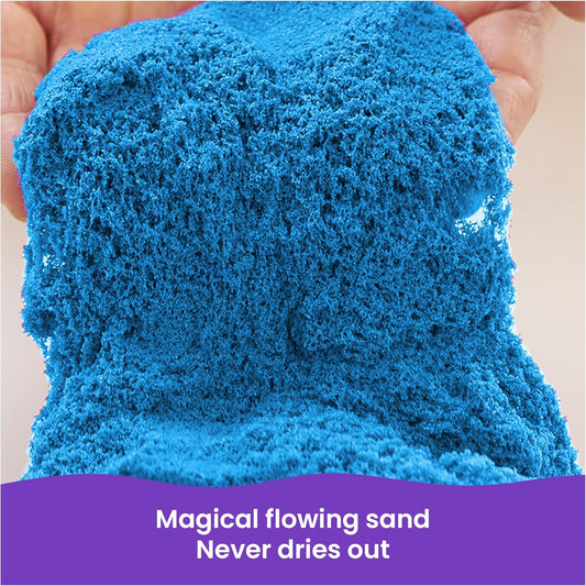 Kinetic Sand, 2lbs Blue Play Sand, Moldable Sensory Toys for Kids, Resealable Bag (Packaging May Vary), for Ages 3 and up