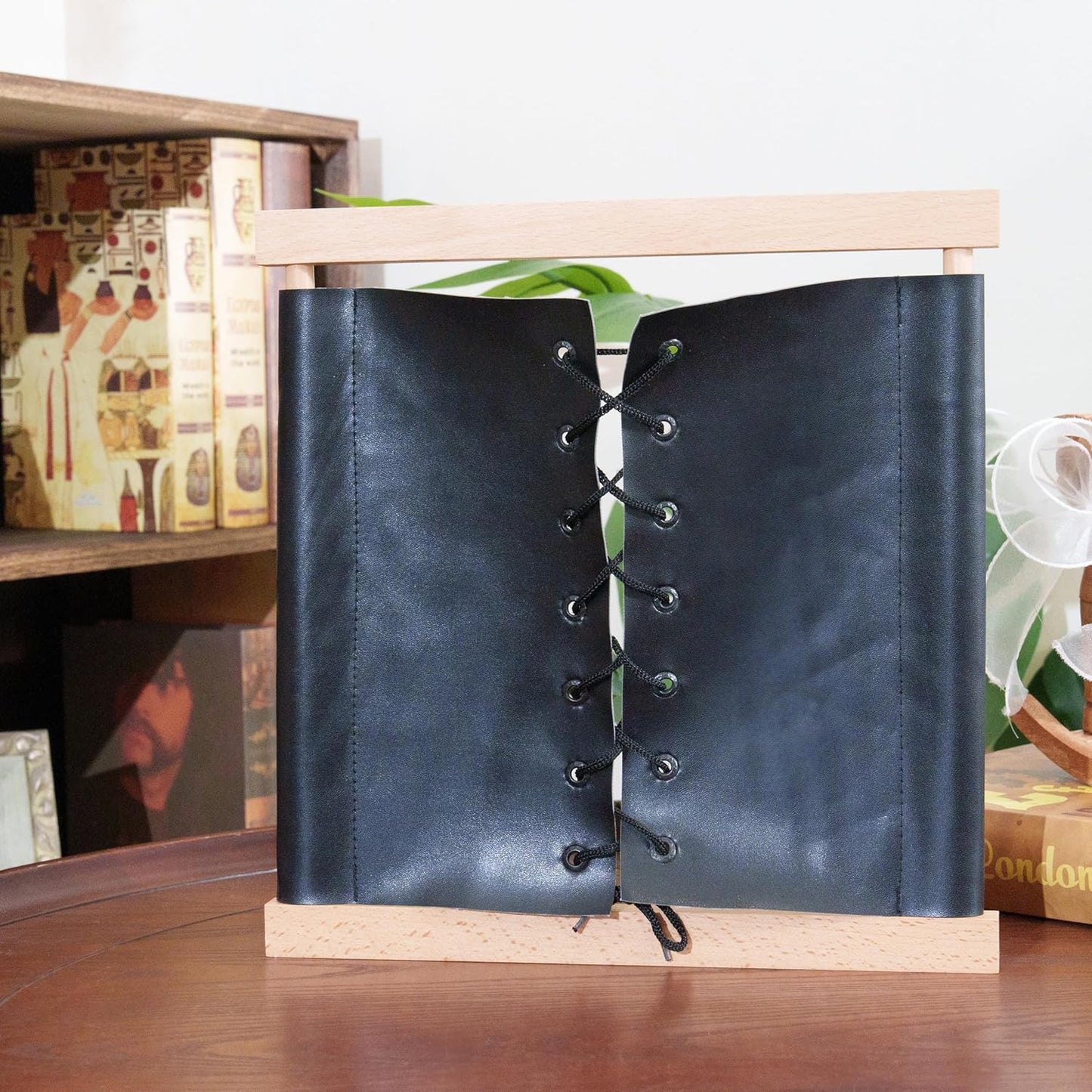 Premium Montessori Shoe Lacing Dressing Frame – Solid Beechwood & Leather Practical Life Material, Learn to Tie Shoelaces, Fine Motor Skills Self-Care Activity for Kids, Homeschool Classroom Ages 3-6