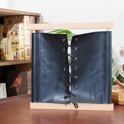 Premium Montessori Shoe Lacing Dressing Frame – Solid Beechwood & Leather Practical Life Material, Learn to Tie Shoelaces, Fine Motor Skills Self-Care Activity for Kids, Homeschool Classroom Ages 3-6
