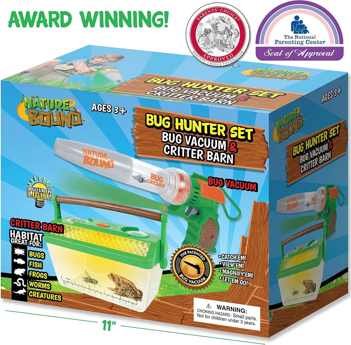 Nature Bound Bug Catcher Vacuum with Light Up Critter Habitat Case, Eco-Friendly Outdoor Toys for Kids, Includes Vacuum and Cage, Bug Vacuum for Kids Toy, Bug Catcher Vacuum