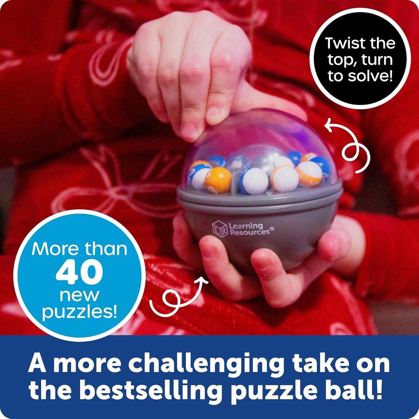 Learning Resources Scramboozle Number Jumble - 3D Brain Teasers for Kids and Adults, Puzzles for Teens, Critical Thinking and Problem Solving Game, Travel Toy, Fidget Toys, Gifts for Boys and Girls