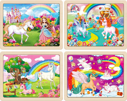 SYNARRY Large US World Earth Solar System Wooden Puzzles for Kids Gift Box(12.2 * 9.4 in), Puzzles for Toddlers 3-5, Wood Puzzles for Kids Ages 4-6, Easter Basket Stuffers Gifts for Kids