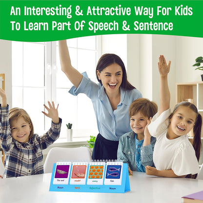 CVC Word Flip Chart - Double Sided 40 Short Vowel Word Flashcards, Freestanding, Educational Learning Tool for School Supplies