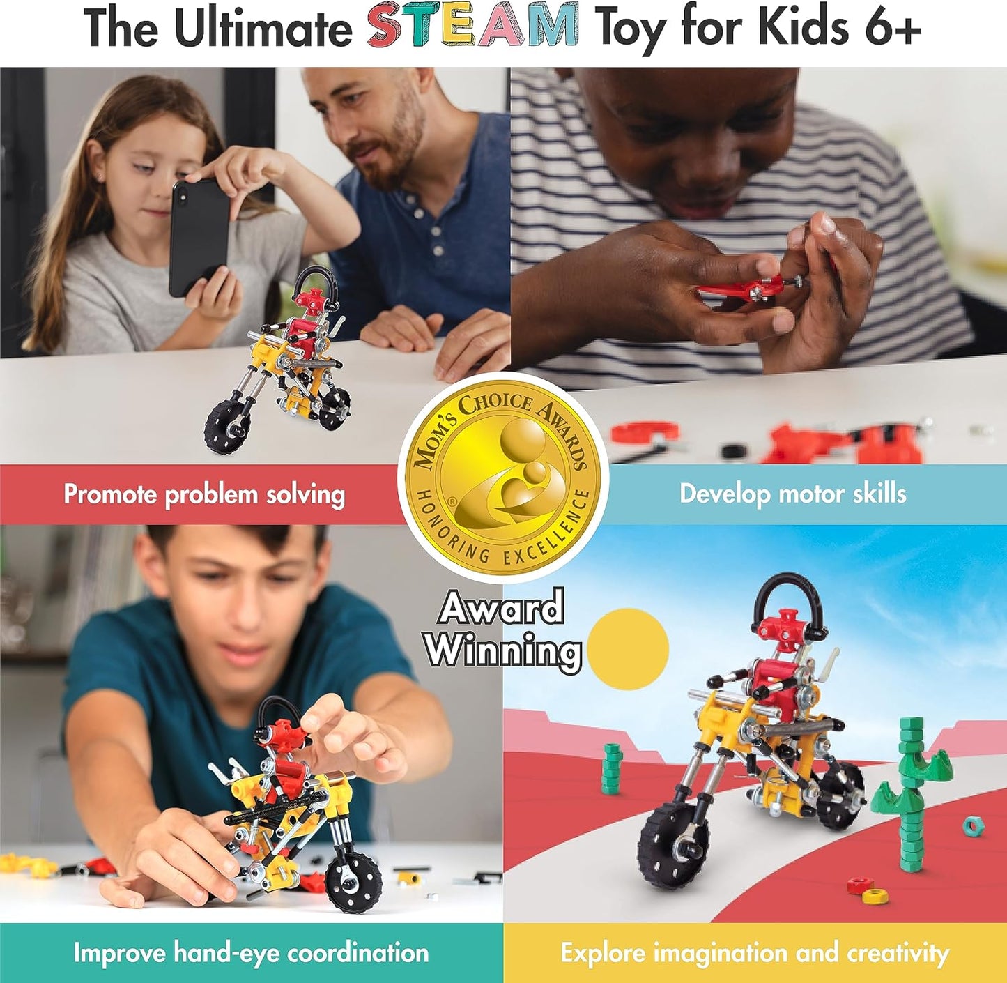 The Off Bits AirBit – Build Your Own Airplane! STEM Building Kit for Creative Kids 8-12 & Curious Adults, Fun Educational Gift for Boys & Girls