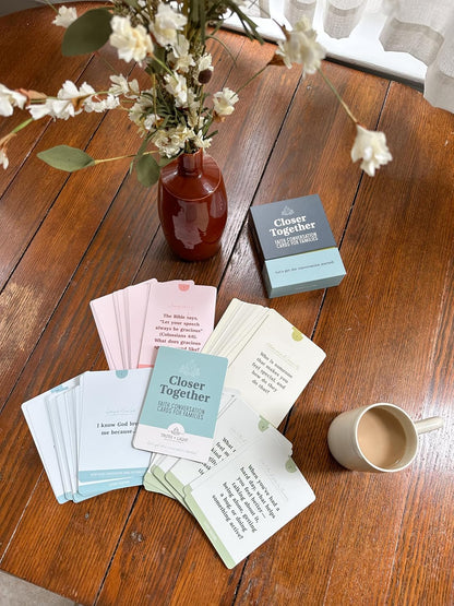 Closer Together: Family Conversation Cards for Christian Families to Deepen Connection, Strengthen Faith and Grow Spiritually