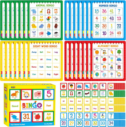 SpriteGru Multiplication & Division Bingo Game, 480 Math Problems, 2 Educational Math Board Game for Kindergarten and Preschool Kids 4-8, Perfect for Classroom & At Home (Up to 25 Players)