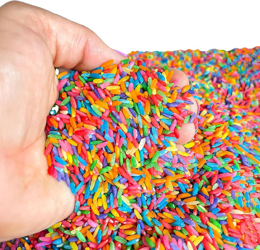 Sensory Bin Filler for Sensory Table - Colored Rice for Sensory Play (Flower Rice)