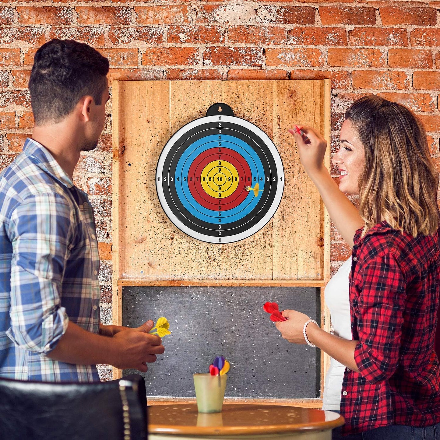 Dart Board - 12pcs Magnetic Darts - Excellent Indoor Game and Party Games - Gifts for 5 6 7 8 9 10 11 12 Year Old Boy Kids