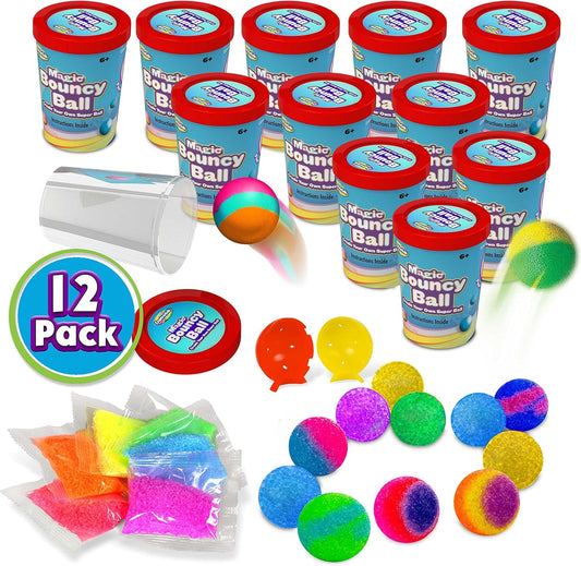Creative Kids Magic Bouncy Balls - DIY STEM Toys - Science Kit for Kids - 25 Multicolor Bags & 5 Molds Makes Up to 43 Balls