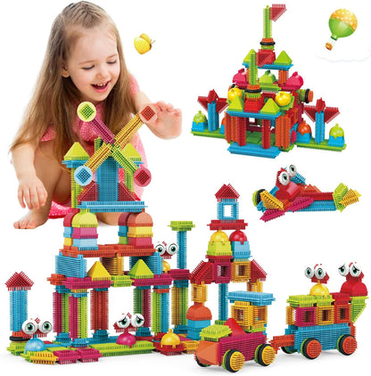 Contixo STEM Building Toys - 110 pcs Marble 3D Magnetic Run Tiles Learning Stacking Educational Building Blocks Set, Creativity Beyond Imagination, Inspirational, Recreational Toy for Kids