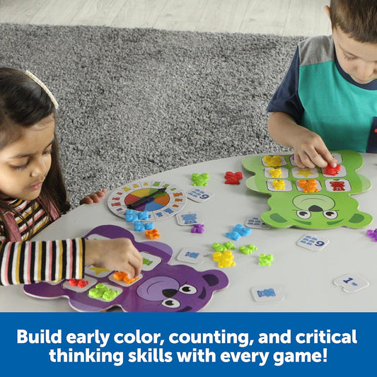 Learning Resources Bingo Bears - Custom Bingo Game for Kids, Matching Games for Toddlers 3-5, Toddler Board Games, Practice Counting and Color Recognition, Preschool and Kindergarten Classroom Toys