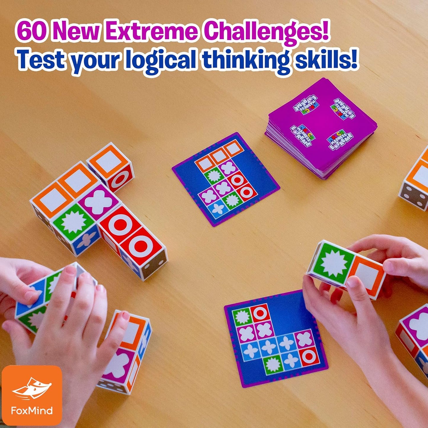 FoxMind Match Madness Board Game, Visual Recognition Matching Board Game, Family Puzzle Game to Develop Kids Problem Solving Skills