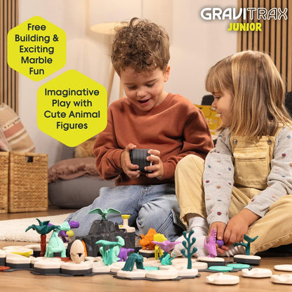 Ravensburger GraviTrax Junior Starter‑Set - Dino - 59‑Piece Marble Run Building Set - Preschool STEM Construction Toy - Interactive Learning for Kids Ages 3+