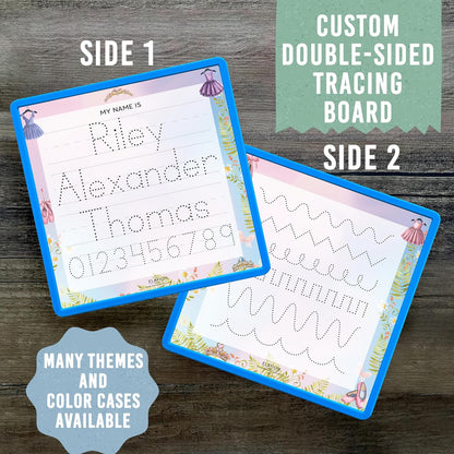 Kid's Name Tracing Board | Dry Erase Letter Tracing | Reusable Writing Practice Board | Personalized | Ballet Theme