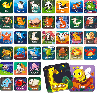 Memory Matching Game, 72 PCS Sight Words Matching Cards for Kids, 36 Pairs Memory Cards, Educational Toy for Children to Learn Sight Words 5+ Years Old
