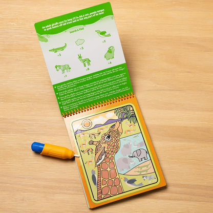 Melissa & Doug On The Go Water Wow! Mess Free Coloring Book, Reusable Water-Reveal Activity Pad, Dinosaurs, Travel Toys, Party Favors, for Toddlers & Kids Ages 3+