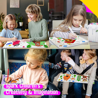 Logic Puzzles Game Pad, 30 Reusable & Erasable Logical Thinking Games-Sudoku, Scavenger Hunt, Math Games, Dry Erase Brain-Boosting Puzzles Activities Pad for Kids, Road Trip, Airplane & Car Travel