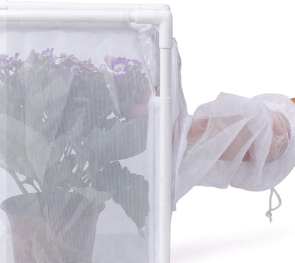 RESTCLOUD Monarch Butterfly Habitat Cage, Outdoor Insect Mesh Cage Terrarium 16" x 12" x 16"