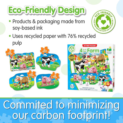 The Learning Journey: My First Puzzle Sets 4-In-A-Box Farm – Farm-Themed Puzzle Sets - Educational Toddler Toys & Activities for Children Ages 2-5