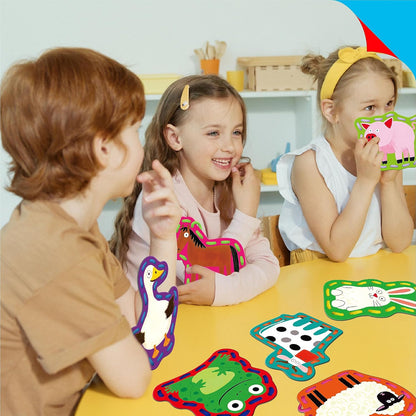 SpriteGru 9 Pieces Kids Lacing Cards, Double Sided Sewing Cards in 9 Vehicle Cards with 9 Colorful Laces, Imagination Development Lacing Toys Games for Children Educational and Learning Activity