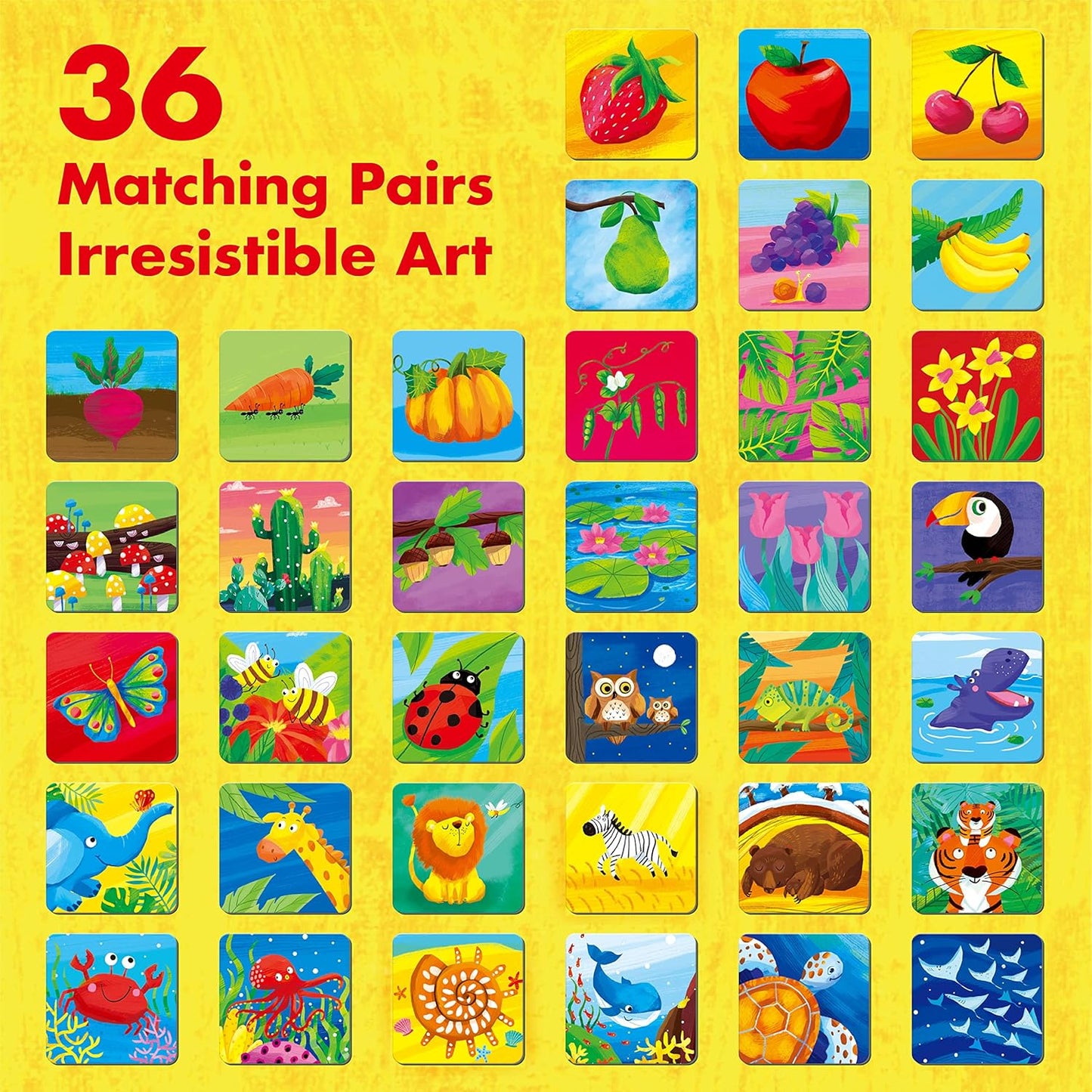 Memory Matching Game, 72 PCS Sight Words Matching Cards for Kids, 36 Pairs Memory Cards, Educational Toy for Children to Learn Sight Words 5+ Years Old